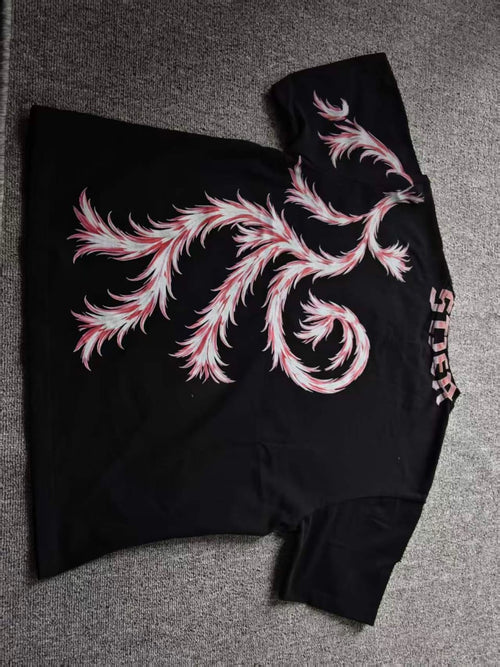 Pink and black noir tee
